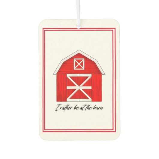 Niedlicher Roter Stall Zeichnend | Ich bin eher im Autolufterfrischer (Vorderseite)