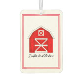 Niedlicher Roter Stall Zeichnend | Ich bin eher im Autolufterfrischer (Rückseite)