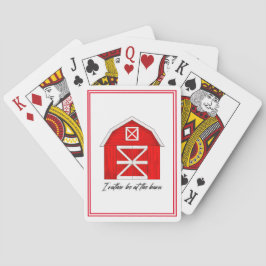 Niedlicher Roter Stall Zeichnend | Ich bin eher im Spielkarten