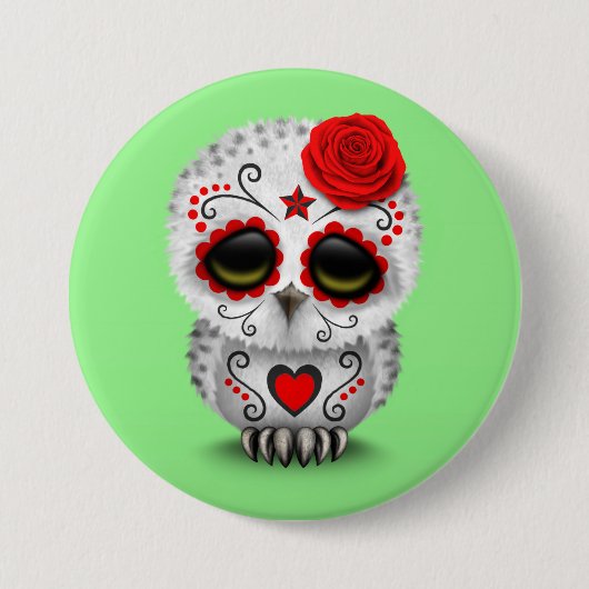 Niedlicher roter Tag des toten Button (Vorderseite)