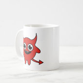 Niedlicher roter Teufel Kaffeetasse (Vorderseite Links)