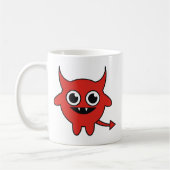 Niedlicher roter Teufel Kaffeetasse (Links)
