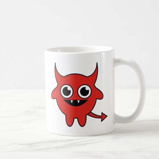Niedlicher roter Teufel Kaffeetasse (Rechts)