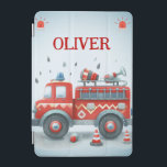 Niedlicher roter und grauer Feuerzug iPad Mini Hülle<br><div class="desc">Personalisierter niedlicher Motor-LKW-Entwurf in Rot und Grau</div>