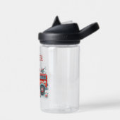 Niedlicher roter und grauer Feuerzug Trinkflasche (Links)