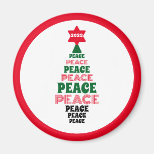 Niedlicher Roter und Grüner Friedhof Weihnachtsbau Magnet