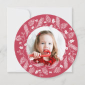 Niedlicher Roter und Grüner Kiefer und Heiligabend Einladung (Vorderseite)