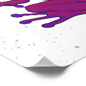 niedlicher Roter und lila Baumfrosch Poster (Ecke)