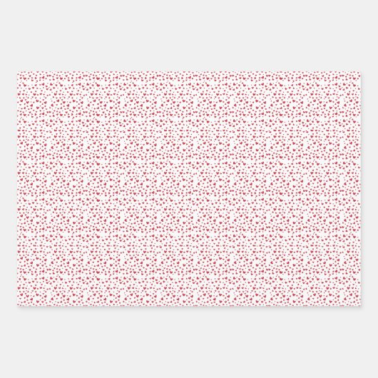 Niedlicher Roter und Weißer XOXO Herz - Valentinst Geschenkpapier Set (Vorderseite 2)