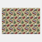 Niedlicher Roter Zug Geschenkpapier Set (Vorderseite)