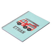 Niedlicher rotes Feuer-LKW für wenige Feuerkämpfer Notizblock (Linke Seite)