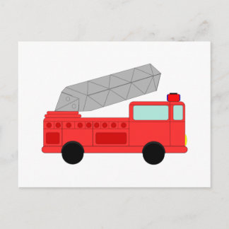 Niedlicher Rotfeuerwagen Postkarte