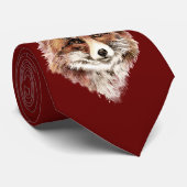 Niedlicher Rotfuchs, Aquarellnatur, Wildtiere Krawatte (Gerollt)