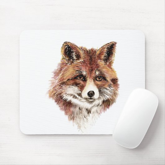 Niedlicher Rotfuchs, Aquarellnatur, Wildtiere Mousepad (Mit Mouse)