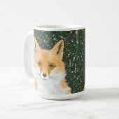 Niedlicher Rotfuchs - im Schnee. Kaffeetasse (Vorderseite Links)