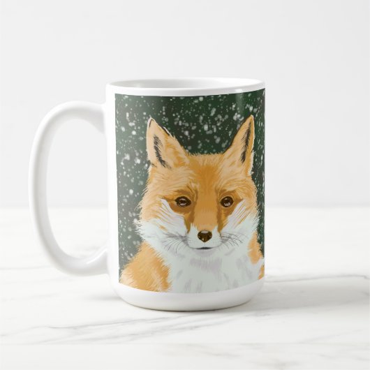 Niedlicher Rotfuchs - im Schnee. Kaffeetasse (Links)