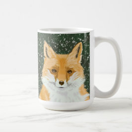 Niedlicher Rotfuchs - im Schnee. Kaffeetasse