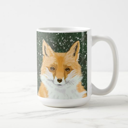 Niedlicher Rotfuchs - im Schnee. Kaffeetasse (Rechts)