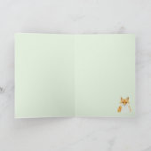 Niedlicher Rotfuchs - im Schnee. Karte (Innenseite)