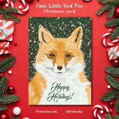 Niedlicher Rotfuchs - im Schnee. Karte