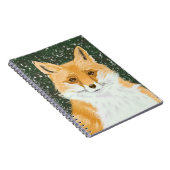 Niedlicher Rotfuchs - im Schnee. Notizblock (Rechte Seite)