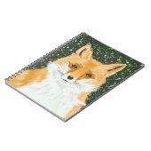 Niedlicher Rotfuchs - im Schnee. Notizblock (Linke Seite)