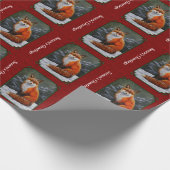 Niedlicher Rotfuchs im Winterschnee Geschenkpapier (Ecke)