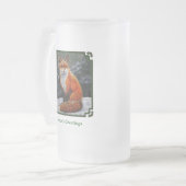 Niedlicher Rotfuchs im Winterschnee Mattglas Bierglas (Vorderseite Links)