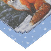 Niedlicher Rotfuchs im Winterschnee Mittelgroßer Tischläufer (Ecke)