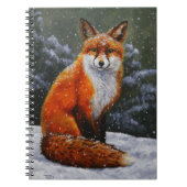 Niedlicher Rotfuchs im Winterschnee Notizblock (Vorderseite)