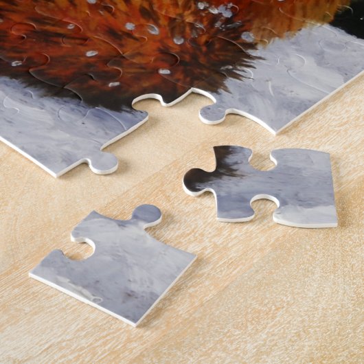 Niedlicher Rotfuchs im Winterschnee Puzzle (Seite)