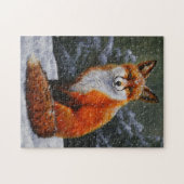 Niedlicher Rotfuchs im Winterschnee Puzzle (Horizontal)