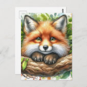 Niedlicher Rotfuchs Postkarte (Vorne/Hinten)