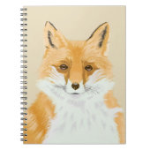 Niedlicher Rotfuchs - transparent auf Beige. Notizblock (Vorderseite)