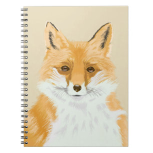 Niedlicher Rotfuchs - transparent auf Beige. Notizblock