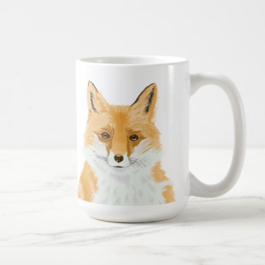 Niedlicher Rotfuchs - transparent. Kaffeetasse (Rechts)