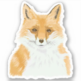 Niedlicher Rotfuchs - transparenter, benutzerdefin Aufkleber