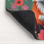 Niedlicher Rotfuchs und Blume Mousepad (Ecke)