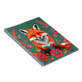 Niedlicher Rotfuchs und Blume Notizblock (Rechte Seite)
