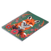 Niedlicher Rotfuchs und Blume Notizblock (Linke Seite)