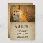 Niedlicher Rotfuchs Wildnis Natur Foto Save The Date (Vorne/Hinten)
