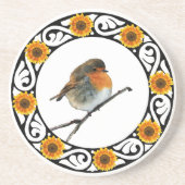 Niedlicher Rotholzvogel Getränkeuntersetzer (Vorne)