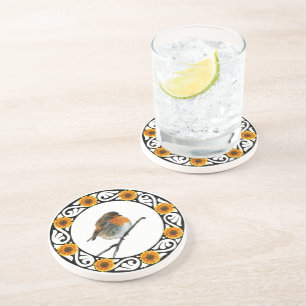 Niedlicher Rotholzvogel Getränkeuntersetzer