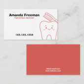 Niedlicher Rotkäppchen und Brush Kontur Kinder Zah Terminkarte (Vorne/Hinten)