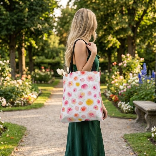 Niedlicher rötlich-blumenfarbener Orangenbeutel Tasche