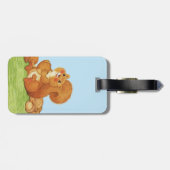 Niedlicher rötlich-brauner Eichhörnchenstück aus N Gepäckanhänger (Rückseite horizontal)