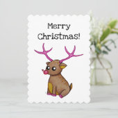 Niedlicher Rotnasen-Rentier - Weihnachten individu (Stehend Vorderseite)