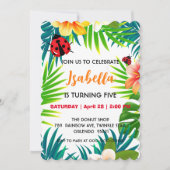 Niedlicher Rotpolka dot Ladybug Sommerdschungel Ge Save The Date (Vorderseite)