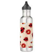 Niedlicher Rotpolka Punkt Ladybug Blume Girl Edelstahlflasche (Rechts)