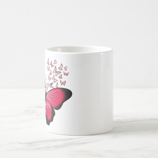 niedlicher Rotschmetterling Kaffeetasse (Mittel)